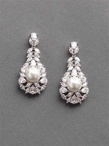 Herkimer Diamond Double Terminated Quartz Dangling Earings