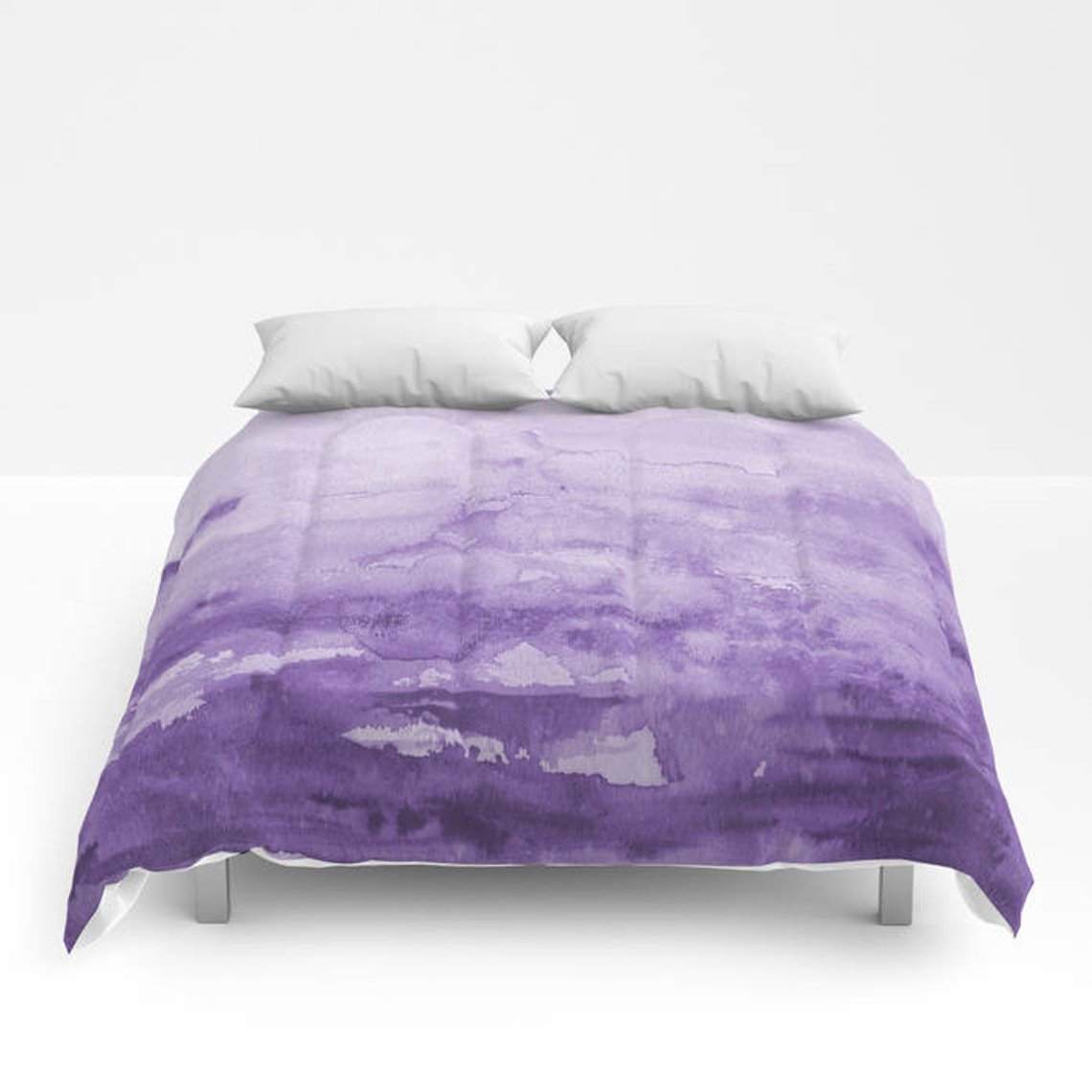 Purple Watercolor Duvet  Comforter - Maven Flair