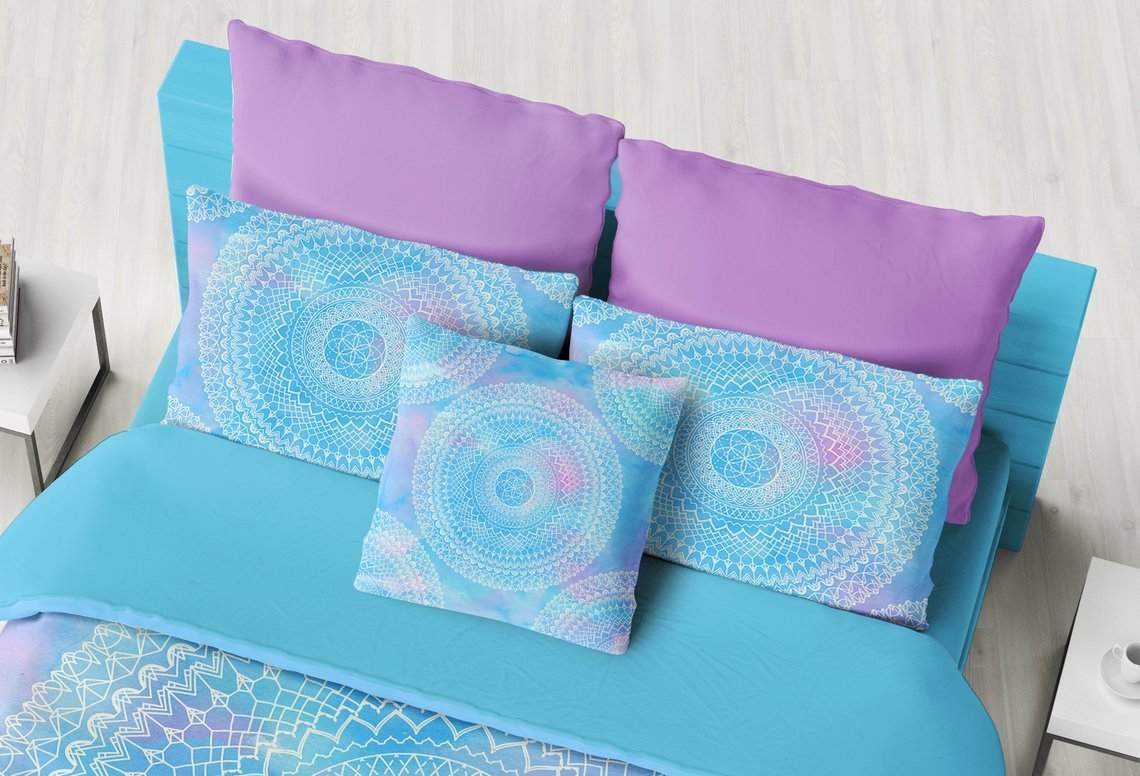 Watercolor Mandala Pillow Case - Maven Flair