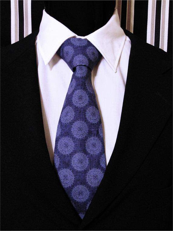 Mens Blue Wedding Necktie - Maven Flair