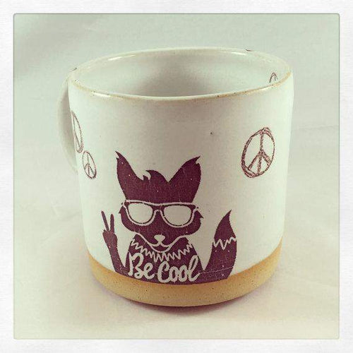 Be Cool Stay Cool Fox & Rabbit peace mug - Maven Flair
