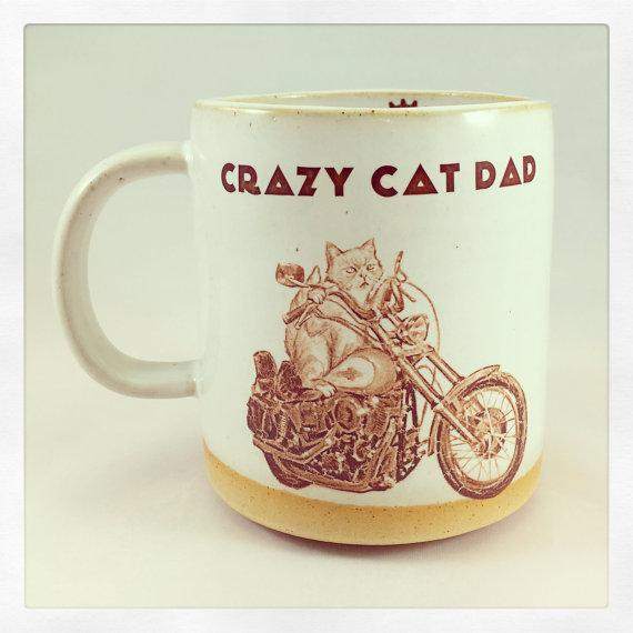 Crazy Cat Dad Motorcycle Mug - Maven Flair