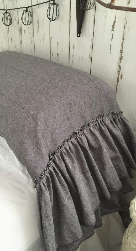 Ruffled Bed Scarf Cover Linens - Maven Flair