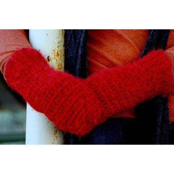 Red Crochet Handmade Mittens - Maven Flair