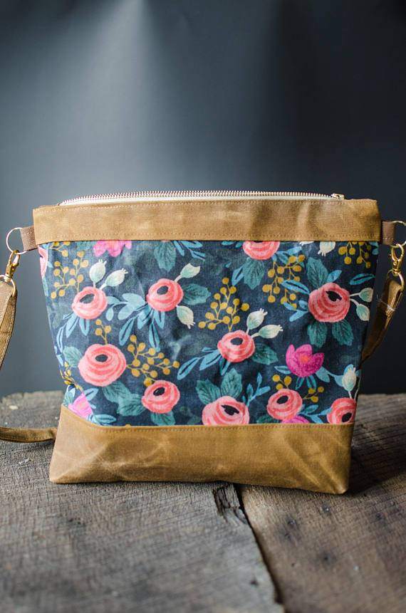 Rifle Paper Co Waxed Canvas Bag, Floral Print - Maven Flair