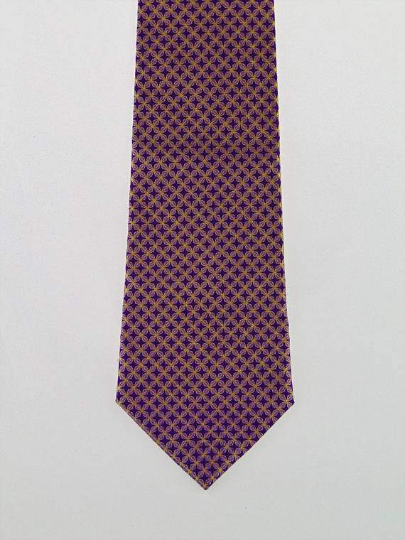 Purple and Gold Metallic Neck Tie - Maven Flair