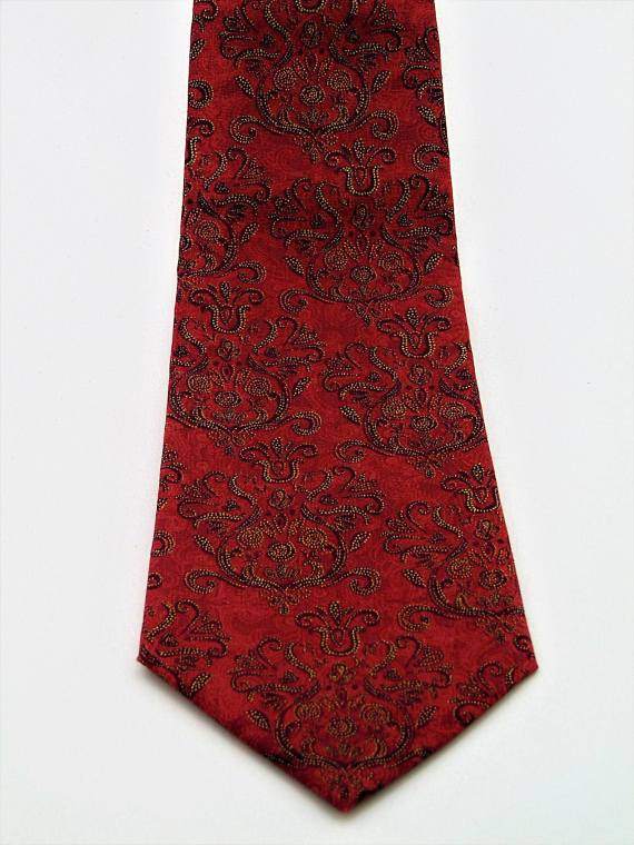 Mens Red and Gold Ties - Maven Flair