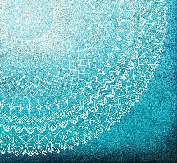 Complex Teal Mandala Comforter - Maven Flair