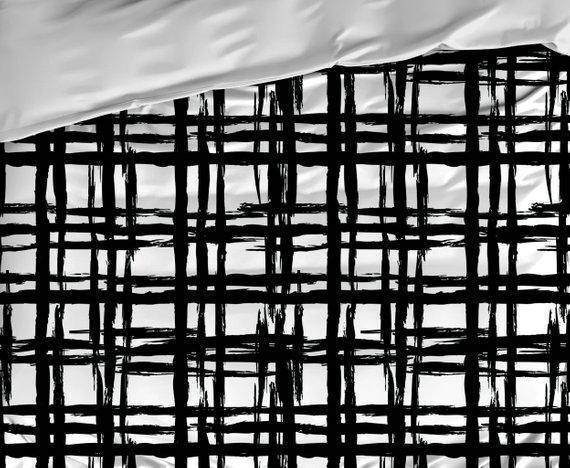 Inked Grid Pattern Bedding - Maven Flair