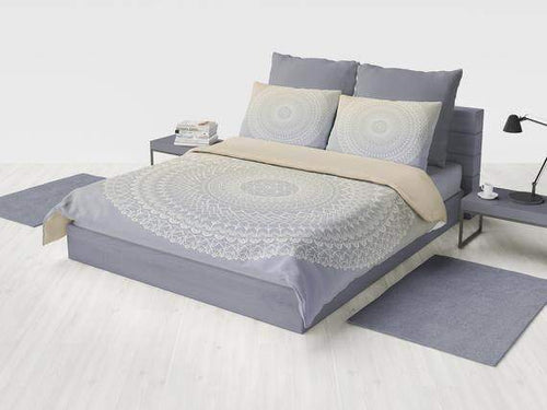 Lavender Cream Mandala Duvet Comforter - Maven Flair