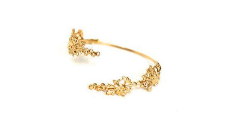 Nature Inspired Gold Floral Ear Cuff