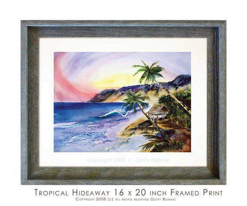 Tropical Hideaway Watercolor Art Print by Dotty Reiman - Maven Flair