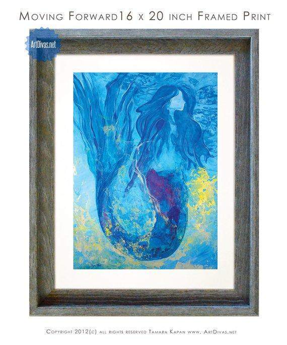 Mermaid Art Print Named "Moving Forward" - Maven Flair