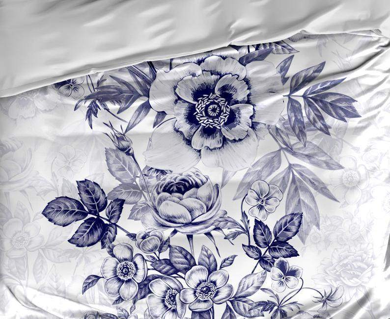 Blue Vintage Floral Bedding - Maven Flair