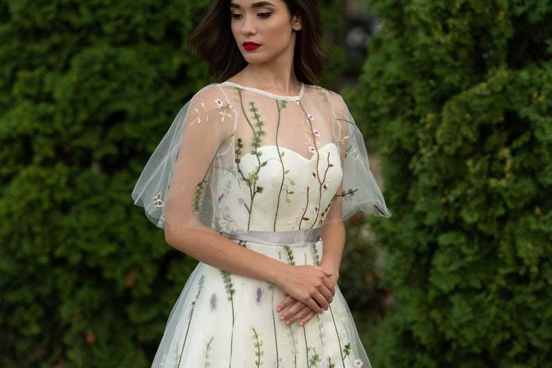Flower Wedding Dress - Maven Flair