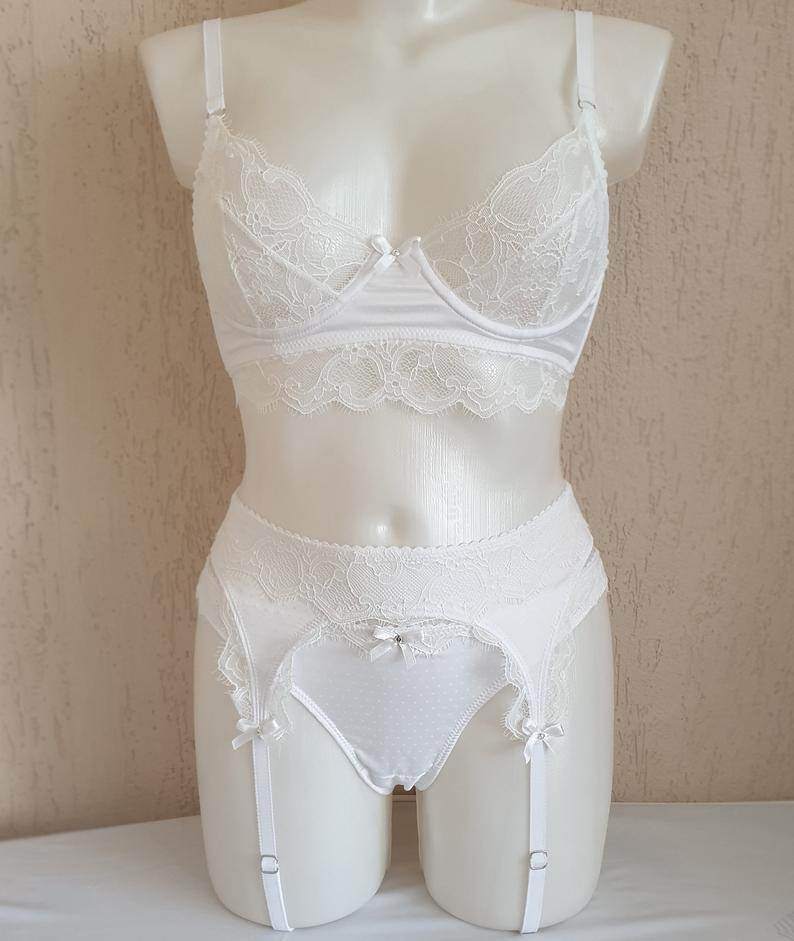 Bridal White Lace Lingerie Set - Maven Flair