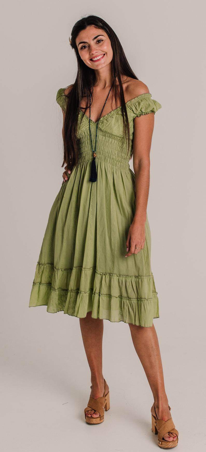 Mint Green Mid Dress - Maven Flair